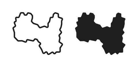 China map icon. Vector Illustration. Isolated vector Illustration. EPS Illustration.