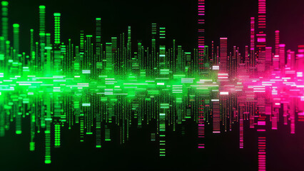 Digital noise texture in neon greens and pinks