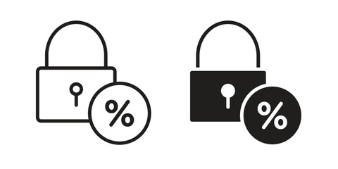 Fixed rate mortgage icon. Vector Illustration. Isolated vector Illustration. EPS Illustration.