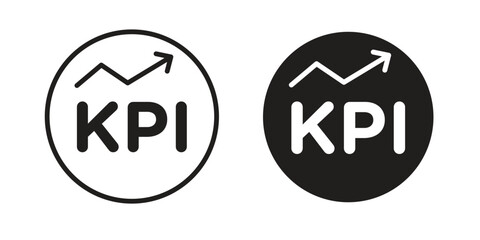 Obraz premium KPI icon. Vector Illustration. Isolated vector Illustration. EPS Illustration.