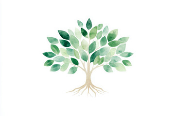Tranquility and growth: a minimalist tree illustration for mindfulness and nature inspired design