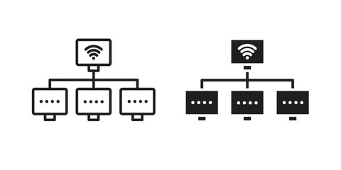 Local network icon. Vector Illustration. Isolated vector Illustration. EPS Illustration.