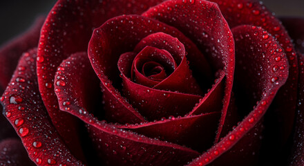 red rose with water droplets