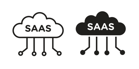 SaaS icon. Vector Illustration. Isolated vector Illustration. EPS Illustration.