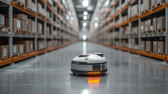 Autonomous mobile robots navigating smart warehouse