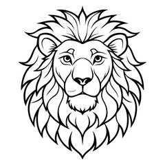 Obraz premium lion head vector
