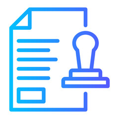 Obraz premium stamped document icon