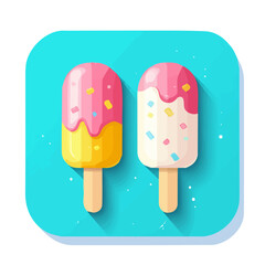 My A Simple flat 2D illustration popsicle icon set isolated on transparent background, vector, flat design, animation design, simple flat 2D icon, clipart, design by me. My vector design