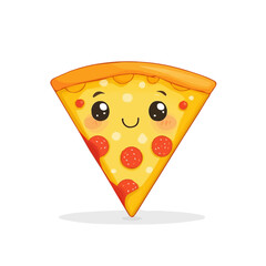 My A Simple flat 2D illustration icon pizza slice isolated on transparent background, vector, animation design, simple flat 2D clipart, design by me. My vector design