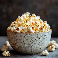 Bowl of Delicious Popcorn Still Life Photography