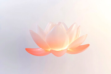 Glowing lotus flower icon symbolizing mindfulness and serenity