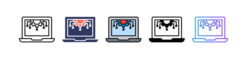 Digitalization multiple icon