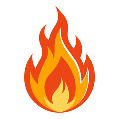 Fiery flames orange yellow and red fire heat