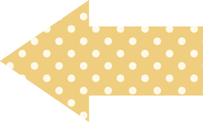 Arrow left icon -1- polkadot - yellow