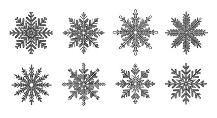 Snowflake winter christmas holiday vector design elements