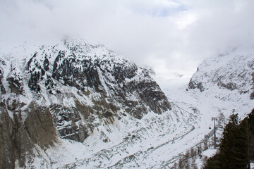 Obraz premium Mer de Glace Montenvers Chamonix Mont-Blanc Alpes Haute-Savoie France