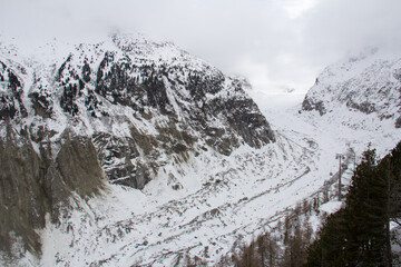 Obraz premium Mer de Glace Montenvers Chamonix Mont-Blanc Alpes Haute-Savoie France