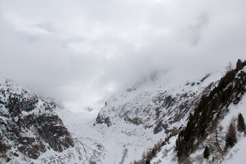 Obraz premium Mer de Glace Montenvers Chamonix Mont-Blanc Alpes Haute-Savoie France