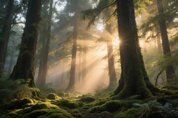 Dreamy Aesthetic Landscape with Soft Light and Natural Scenery