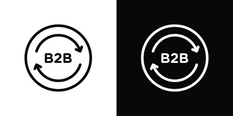 B2B icon graphic element Illustration template design