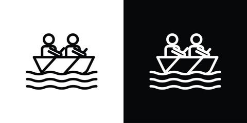 Boat race icon graphic element Illustration template design