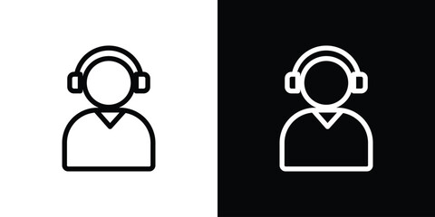Callcenter icon graphic element Illustration template design