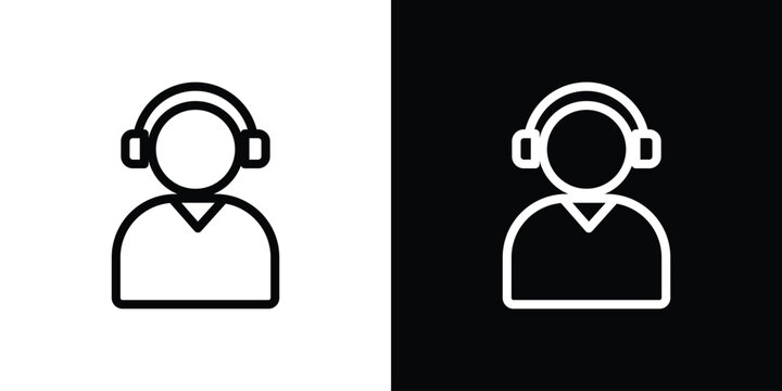 Callcenter icon graphic element Illustration template design