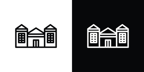 City hall icon graphic element Illustration template design