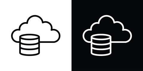 Cloud server icon graphic element Illustration template design