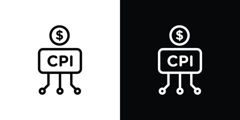 Consumer prices index icon graphic element Illustration template design