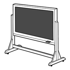 Mobile blackboard with dark writing surface whiteboard easel © BOY