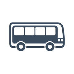 Blue bus transportation vehicle