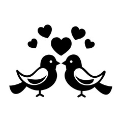 Two Lovebirds Perched Together Symbolizing Affection couple romance