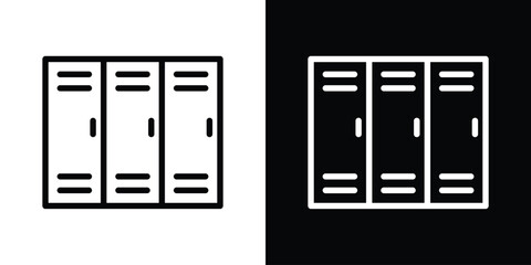 Locker icon graphic element Illustration template design