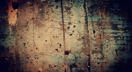 Grungy Textured Abstract Background with Dark Vignette and Weathered Metal Effect