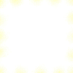 Abstract yellow spray paint splatters forming a grunge border