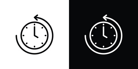 Past icon graphic element Illustration template design