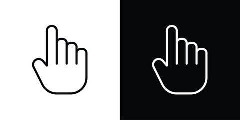 Pointing hand icon graphic element Illustration template design