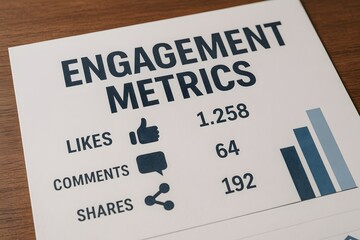Engagement metrics analysis for social media marketing strategy and performance measurement report
