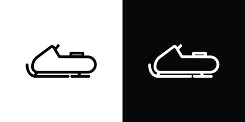 Snowmobile sport icon graphic element Illustration template design