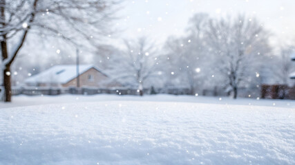 Obraz premium Snowy landscape winter wonderland snow falling softly on fresh snow