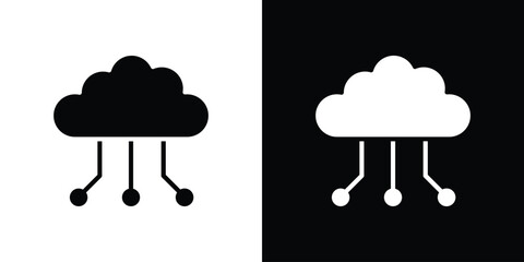 Cloud computing icon symbol illustration doodle design