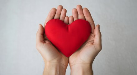 Obraz premium Heart in hands love and care valentine's day health and wellness