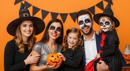 Family halloween costumes ideas and face painting for halloween