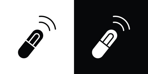 Dog microchip icon symbol illustration doodle design