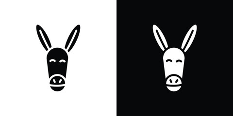 Donkey icon symbol illustration doodle design