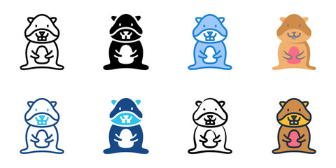 Hamster icon set multiple style collection 

