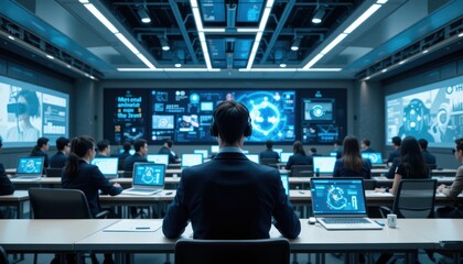 Futuristic Technological Training Environment with Virtual Reality Integration