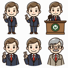 Fototapeta premium vector illustration of a government official