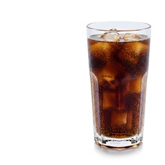 Glass of Cola with Ice Cubes